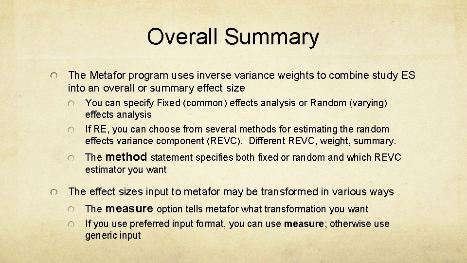 Metafor R Metaanalysis in R with Metafor 8 Fixed Random