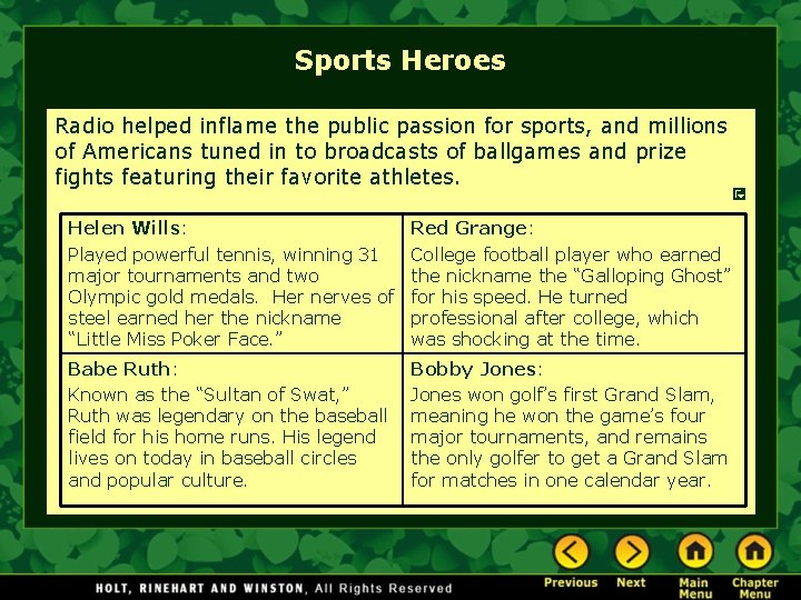 Sports Heroes Radio helped inflame the public passion for sports, and millions of Americans