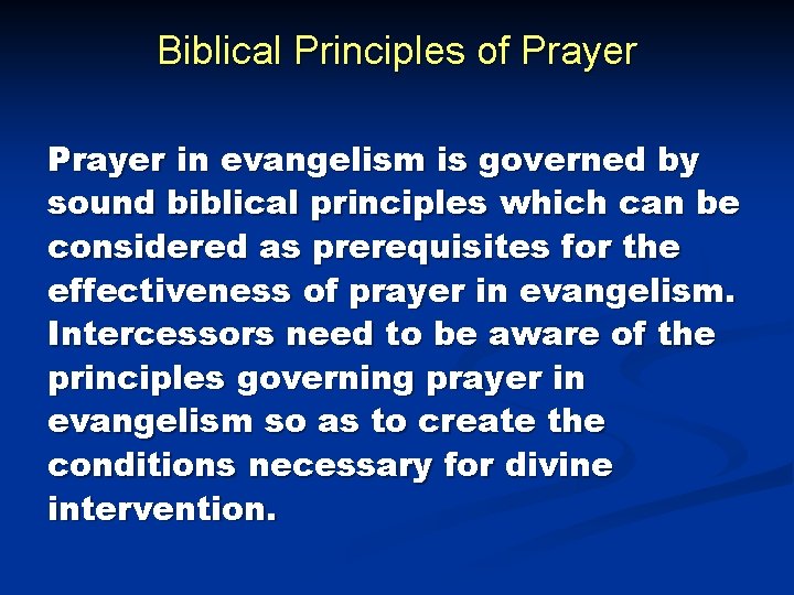The Power of Prayer in Evangelism Samuel Telemaque