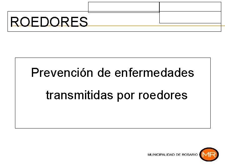 ROEDORES Prevención de enfermedades transmitidas por roedores 