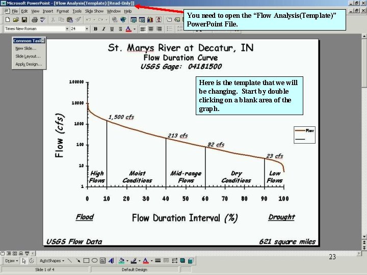 You need to open the “Flow Analysis(Template)” Power. Point File. Here is the template