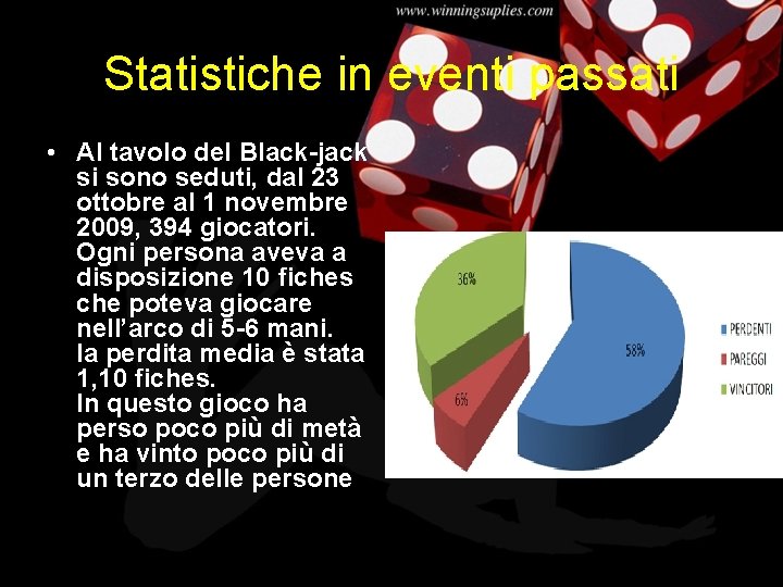 Statistiche in eventi passati • Al tavolo del Black-jack si sono seduti, dal 23 Statistiche in eventi passati • Al tavolo del Black-jack si sono seduti, dal 23