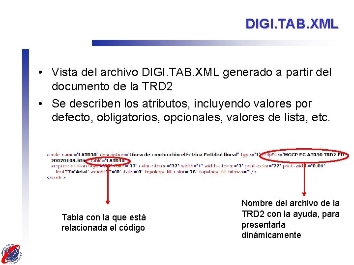 DIGI. TAB. XML • Vista del archivo DIGI. TAB. XML generado a partir del