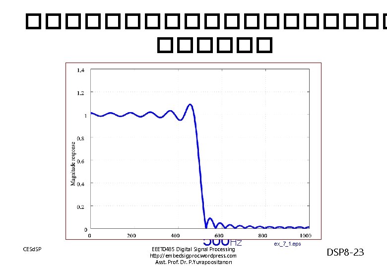 ���������� CESd. SP 500 Hz EEET 0485 Digital Signal Processing http: //embedsigproc. wordpress. com