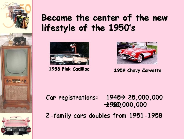 Became the center of the new lifestyle of the 1950’s 1958 Pink Cadillac Car Became the center of the new lifestyle of the 1950’s 1958 Pink Cadillac Car