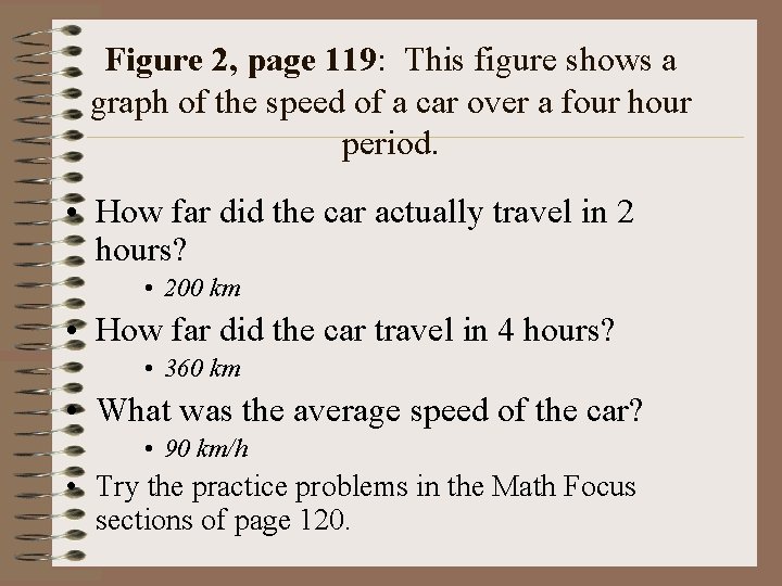 Figure 2, page 119: This figure shows a graph of the speed of a