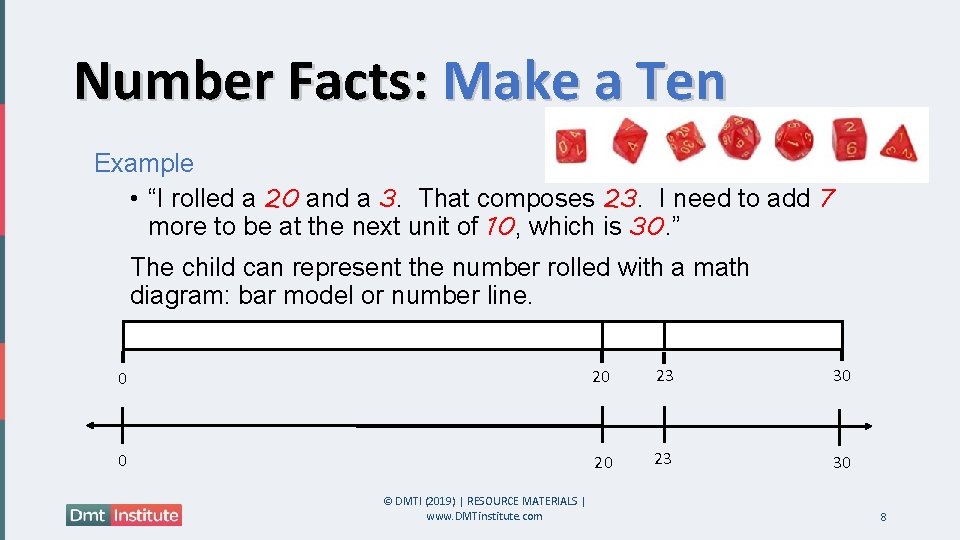 Using A Ten Fact Math Problem Grade 2 Developing Mathematical Thinking Institute PMA Grade 2 Facts