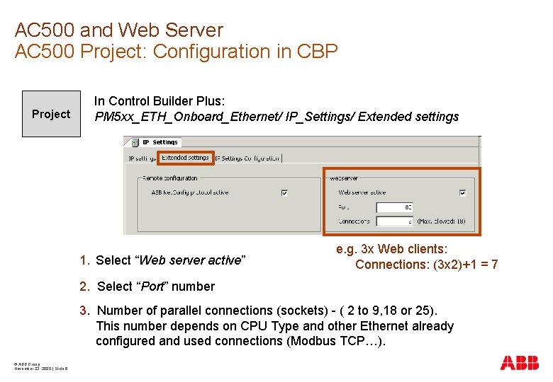 Scalable PLC AC 500 Web Server Basic module