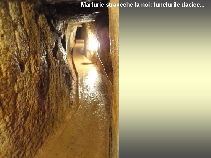 Mărturie străveche la noi: tunelurile dacice. . . 