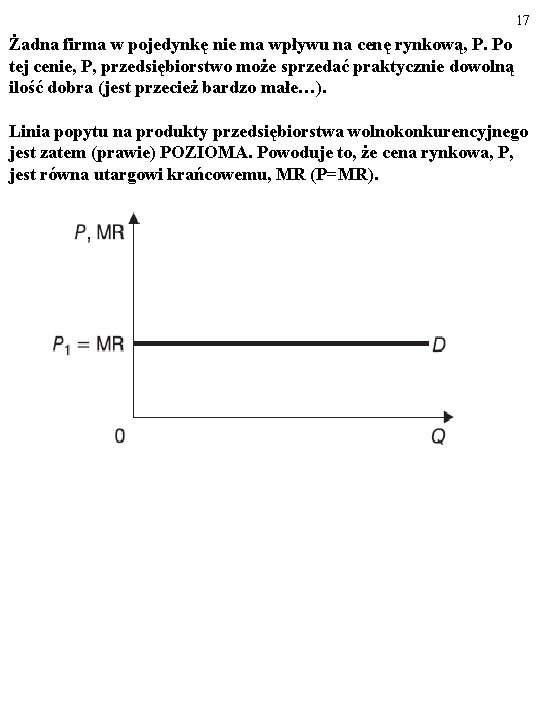 17 Żadna firma w pojedynkę nie ma wpływu na cenę rynkową, P. Po tej
