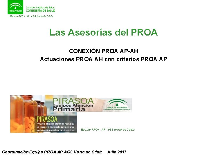 Equipo PROA AP AGS Norte de Cádiz Las Asesorías del PROA CONEXIÓN PROA AP-AH