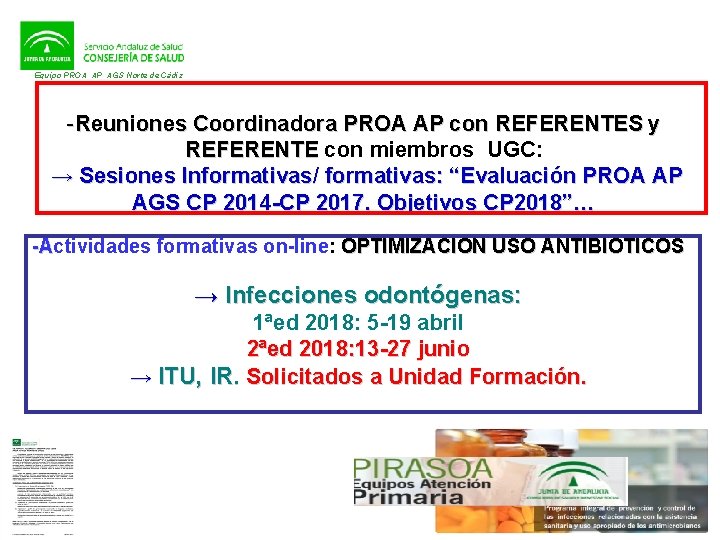 Equipo PROA AP AGS Norte de Cádiz -Reuniones Coordinadora PROA AP con REFERENTES y