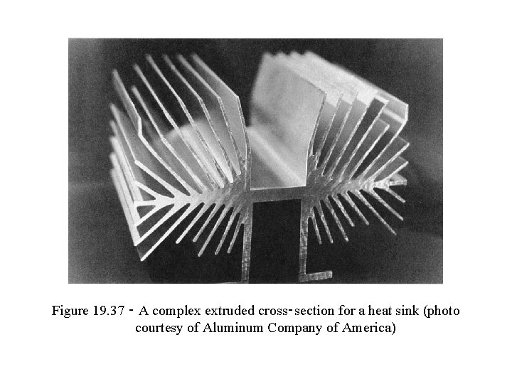 Figure 19. 37 ‑ A complex extruded cross‑section for a heat sink (photo courtesy