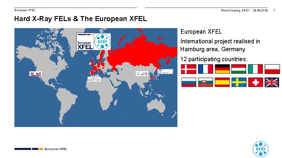 European XFEL Winni Decking, DESY - 28. 06. 2019 Hard X-Ray FELs & The