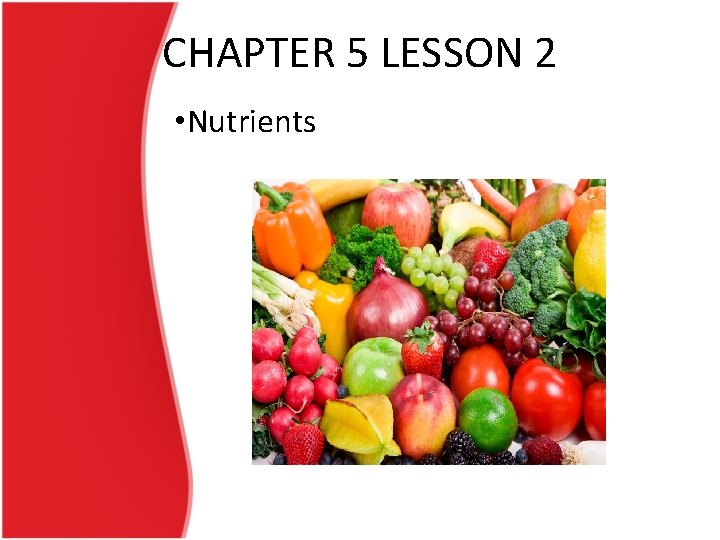 CHAPTER 5 LESSON 2 • Nutrients 