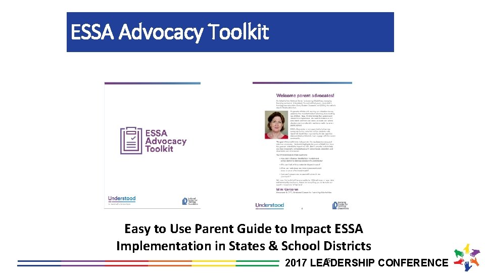 ESSA Advocacy Toolkit Easy to Use Parent Guide to Impact ESSA Implementation in States