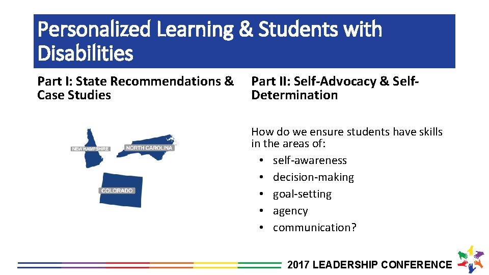 Personalized Learning & Students with Disabilities Part I: State Recommendations & Part II: Self-Advocacy