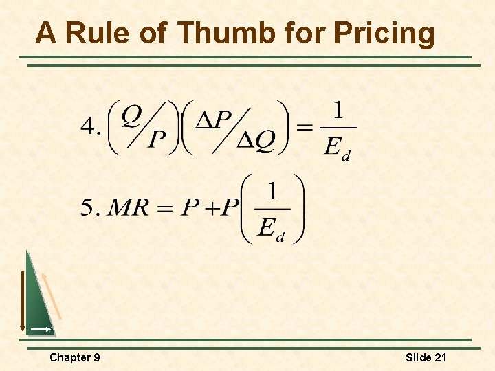 A Rule of Thumb for Pricing Chapter 9 Slide 21 