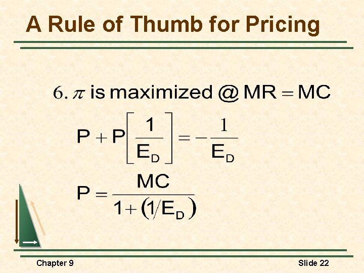 A Rule of Thumb for Pricing Chapter 9 Slide 22 