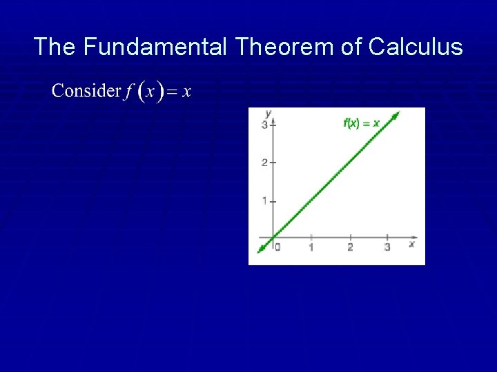 The Fundamental Theorem of Calculus 