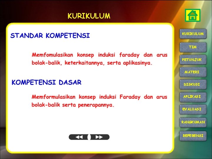 KURIKULUM TIM PETUNJUK MATERI DISKUSI APLIKASI EVALUASI RANGKUMAN REFERENSI 