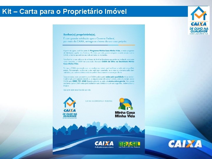 Kit – Carta para o Proprietário Imóvel 