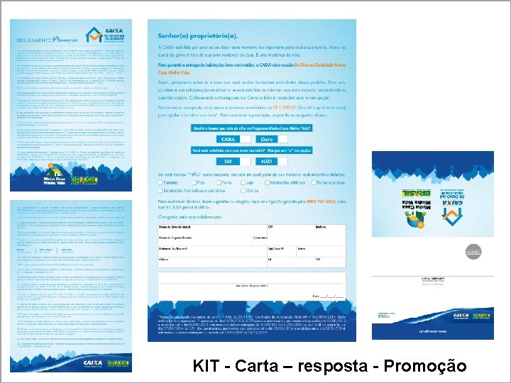 KIT - Carta – resposta - Promoção 