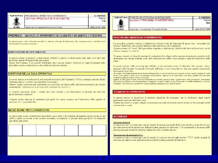 T italian S. O. P: model CORPO NAZIONALE DEI VIGILI DEL FUOCO 