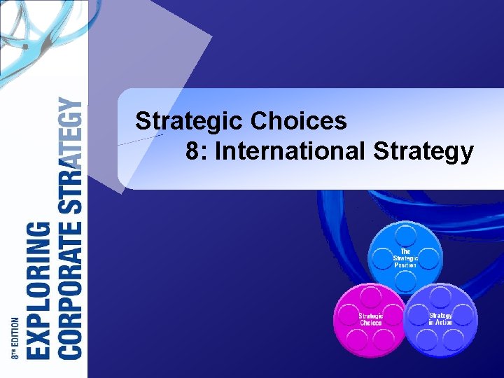 Strategic Choices 8: International Strategy 