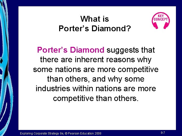 What is Porter’s Diamond? Porter’s Diamond suggests that there are inherent reasons why some