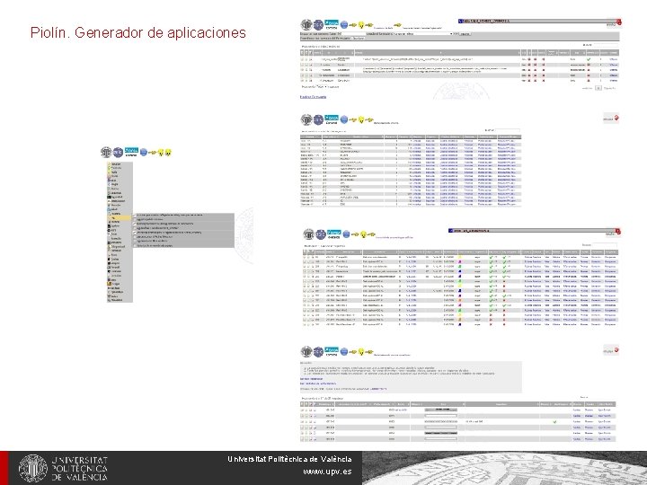 Piolín. Generador de aplicaciones Universitat Politècnica de València www. upv. es 