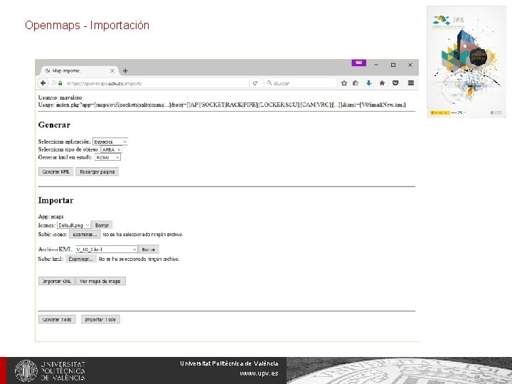 Openmaps - Importación Universitat Politècnica de València www. upv. es 