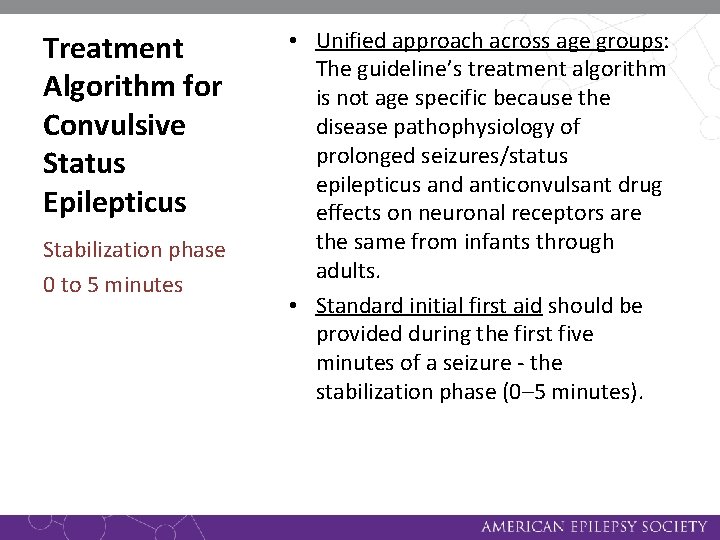 Treatment Algorithm for Convulsive Status Epilepticus Stabilization phase 0 to 5 minutes • Unified