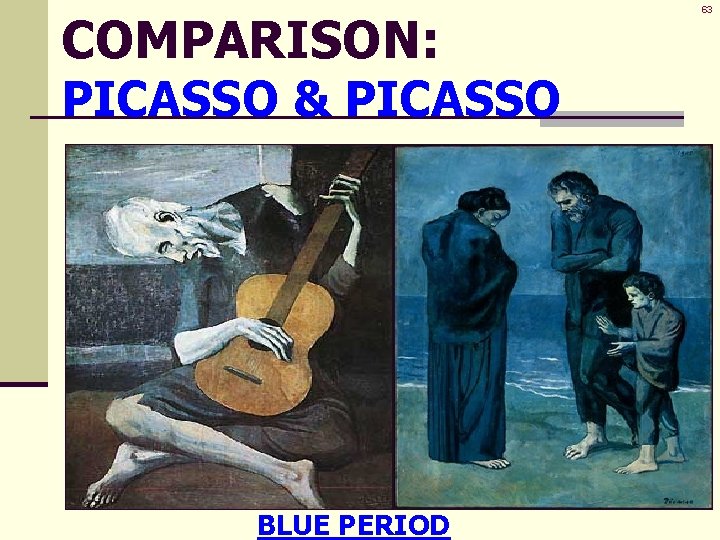 COMPARISON: PICASSO & PICASSO BLUE PERIOD 63 