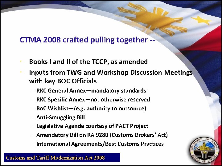 CTMA 2008 crafted pulling together - Books I and II of the TCCP, as