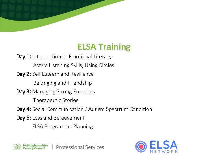 ELSA Training Day 1: Introduction to Emotional Literacy Active Listening Skills, Using Circles Day