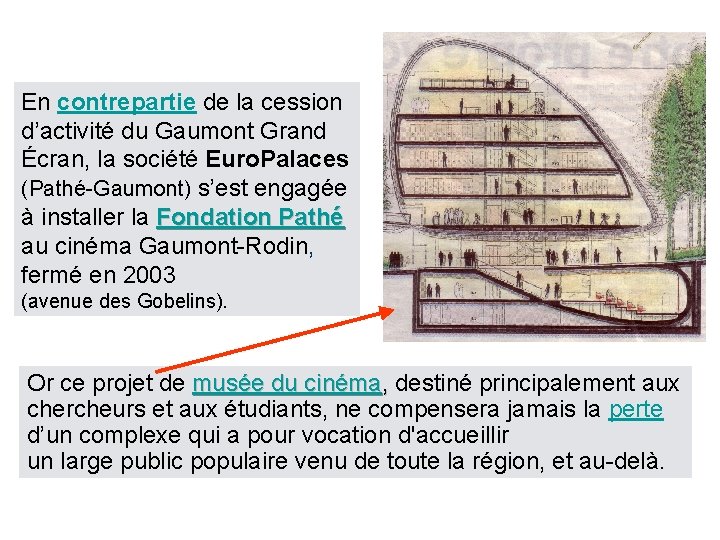 En contrepartie de la cession d’activité du Gaumont Grand Écran, la société Euro. Palaces