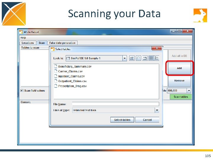 Scanning your Data 105 