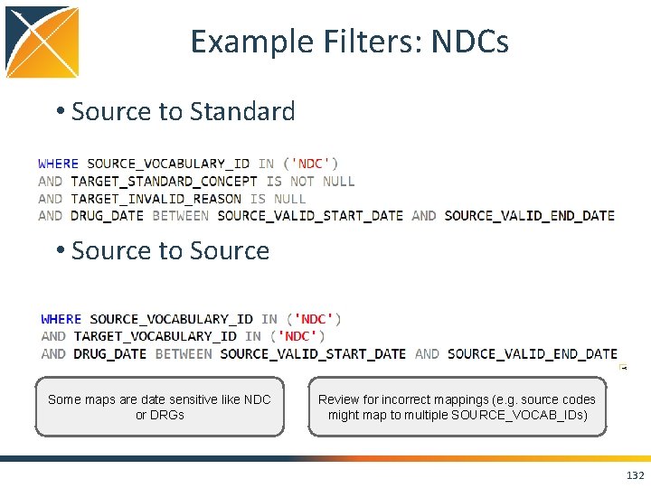 Example Filters: NDCs • Source to Standard • Source to Source Some maps are