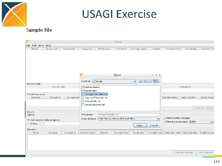 USAGI Exercise Sample File Terminal Window cd usagi java -jar Usagi_v 0. 3. 3.