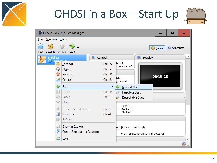 OHDSI in a Box – Start Up 44 