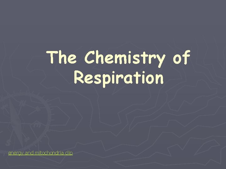 The Chemistry of Respiration energy and mitochondria clip 