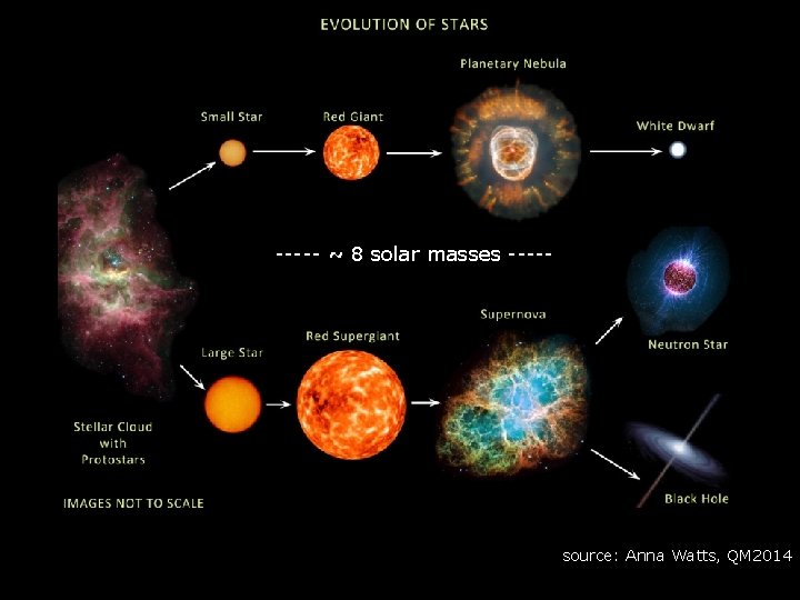 ----- ~ 8 solar masses ----- source: Anna Watts, QM 2014 