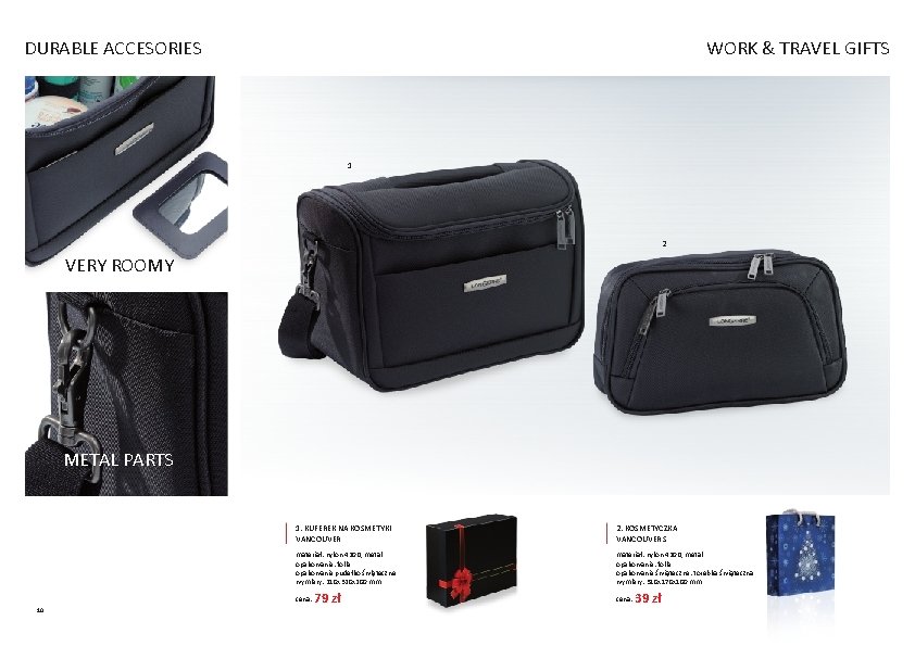 DURABLE ACCESORIES WORK & TRAVEL GIFTS 1 2 VERY ROOMY METAL PARTS 1. KUFEREK DURABLE ACCESORIES WORK & TRAVEL GIFTS 1 2 VERY ROOMY METAL PARTS 1. KUFEREK
