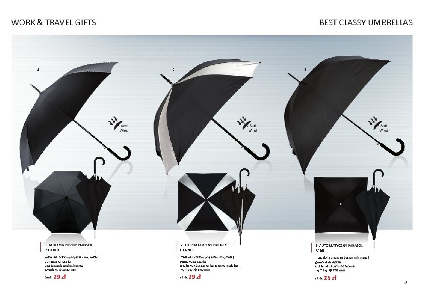 WORK & TRAVEL GIFTS 1 BEST CLASSY UMBRELLAS 2 3 1. AUTOMATYCZNY PARASOL OXFORD WORK & TRAVEL GIFTS 1 BEST CLASSY UMBRELLAS 2 3 1. AUTOMATYCZNY PARASOL OXFORD