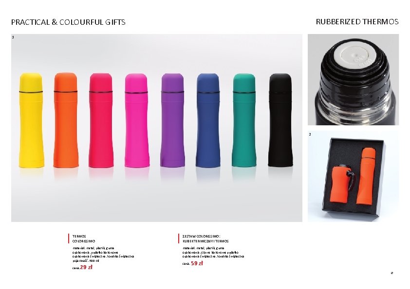 RUBBERIZED THERMOS PRACTICAL & COLOURFUL GIFTS 1 2 TERMOS COLORISSIMO ZESTAW COLORISSIMO: KUBEK TERMICZNY RUBBERIZED THERMOS PRACTICAL & COLOURFUL GIFTS 1 2 TERMOS COLORISSIMO ZESTAW COLORISSIMO: KUBEK TERMICZNY