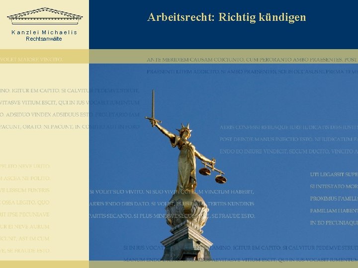 Arbeitsrecht: Richtig kündigen Kanzlei Michaelis Rechtsanwälte 