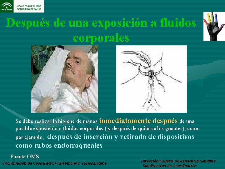 Después de una exposición a fluidos corporales Se debe realizar la higiene de manos