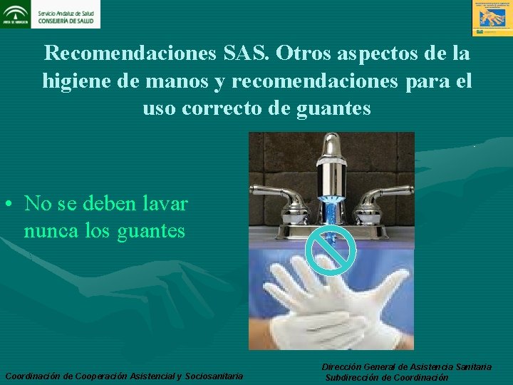 Recomendaciones SAS. Otros aspectos de la higiene de manos y recomendaciones para el uso