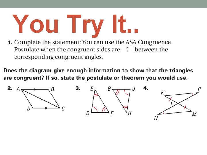 You Try It. . 